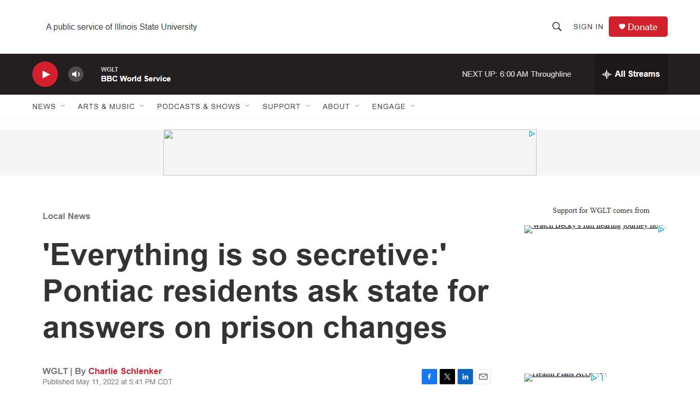 Everything is so secretive:' Pontiac residents ask state for answers on prison changes WGLT