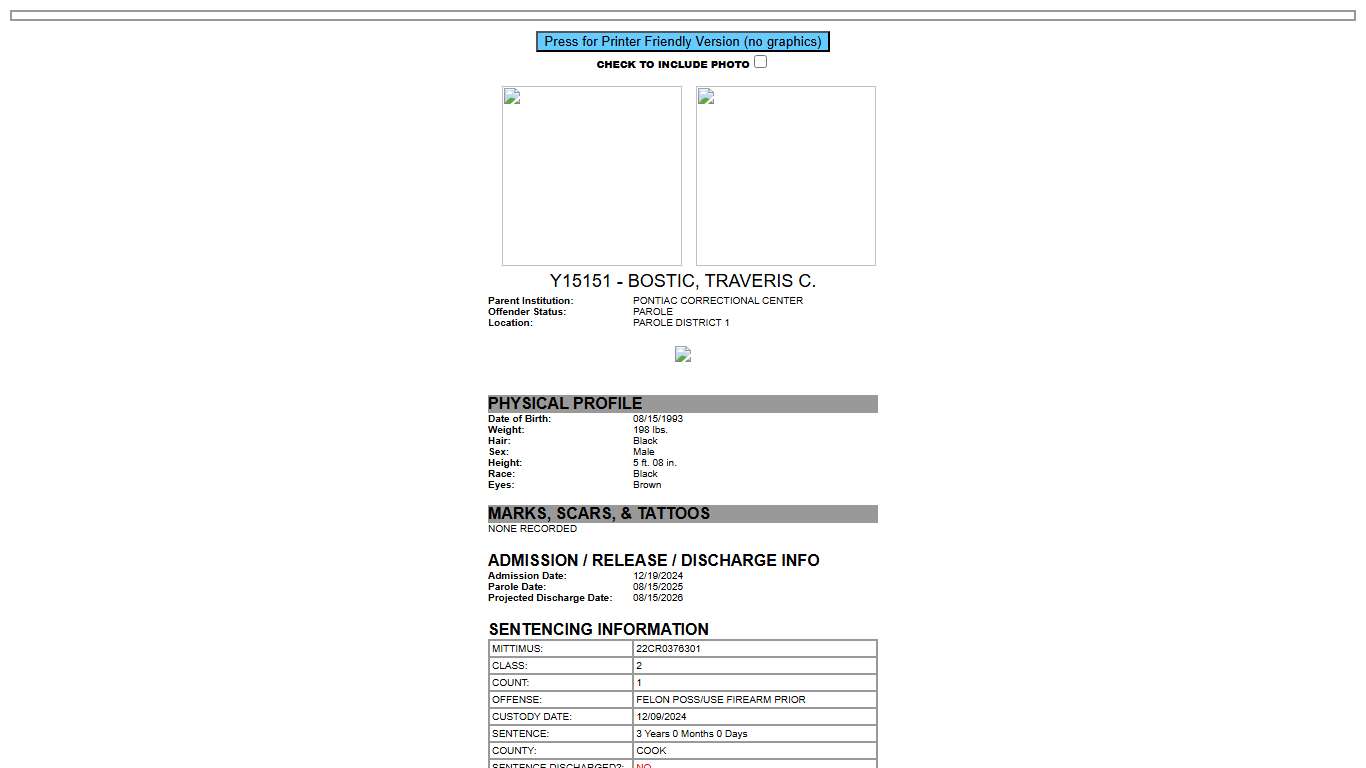 Illinois Department of Corrections - Inmate Search